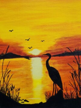 sunset-crane